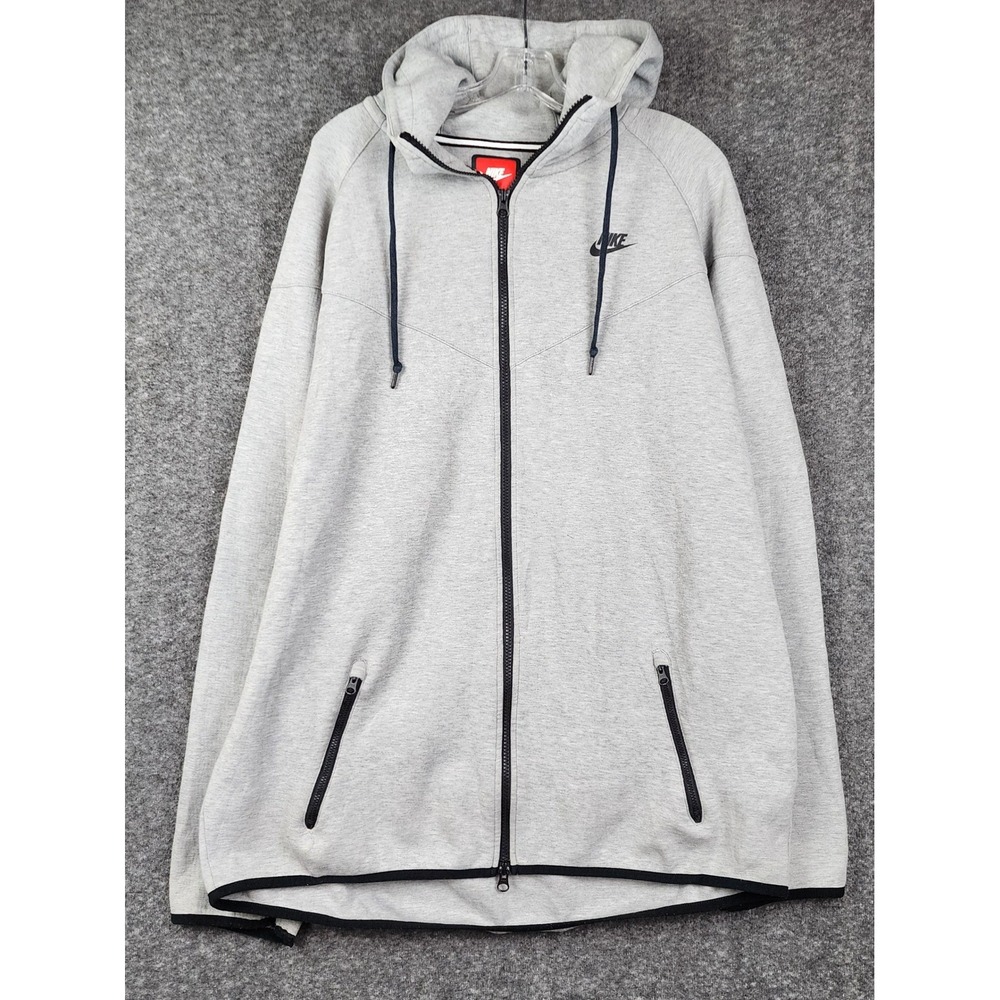 Nike Tech Fleece Full Zip Hoodie Mens XXLT Gray Heather 545277-063